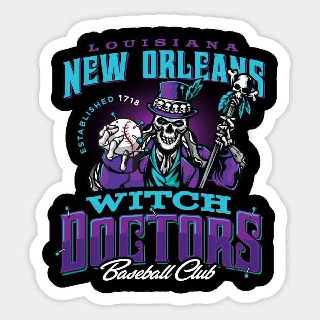 New Orleans Witch Doctors Sticker by MindsparkCreative